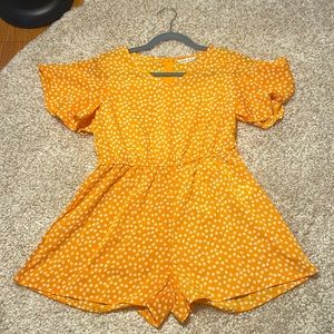 Yellow flower romper